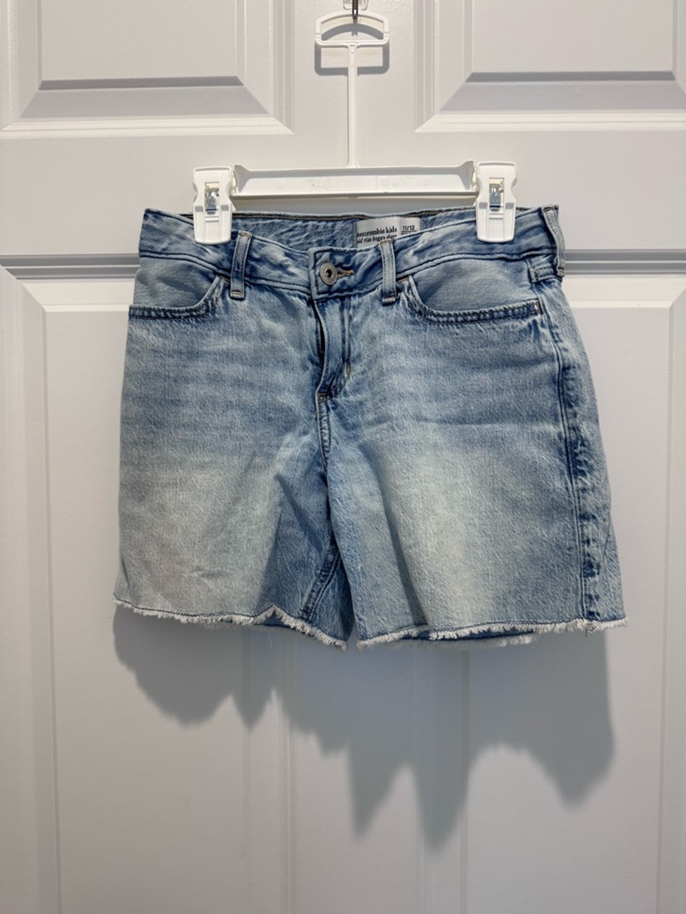 abercrombie kids Light Blue Denim Cutoff Shorts